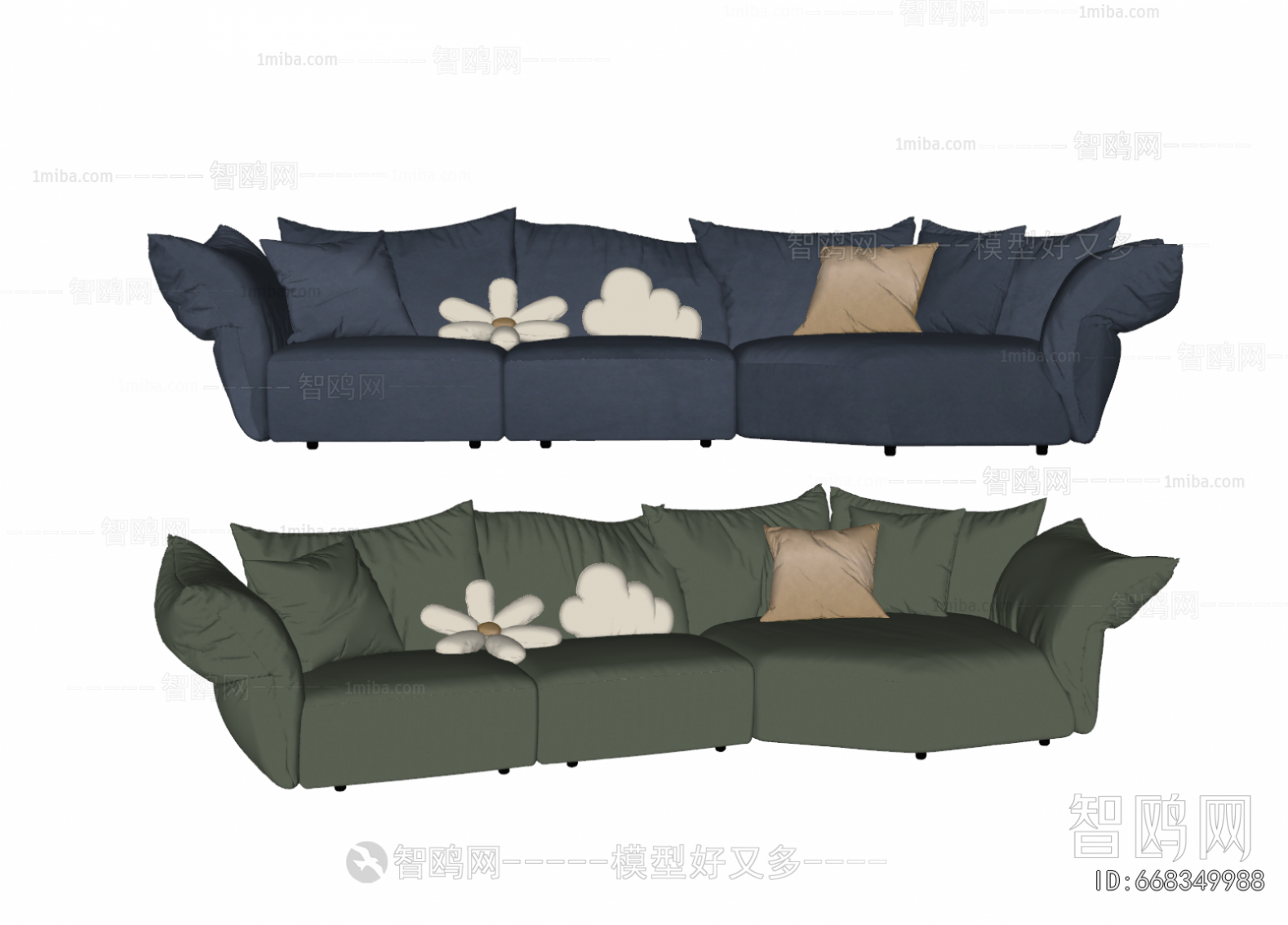 Modern Three-seat Sofa
