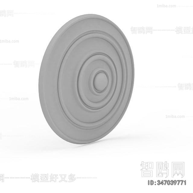 European Style Plaster Carved Top Plate