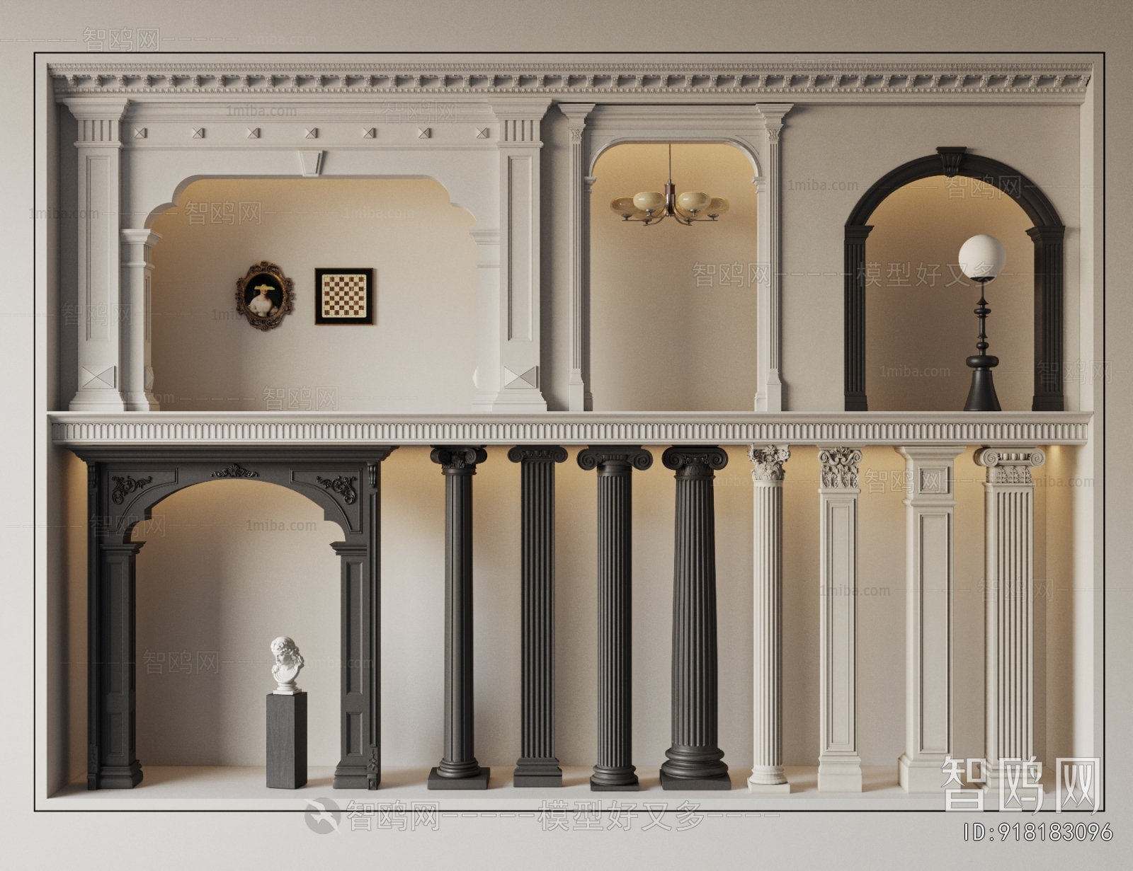 French Style Roman Pillar