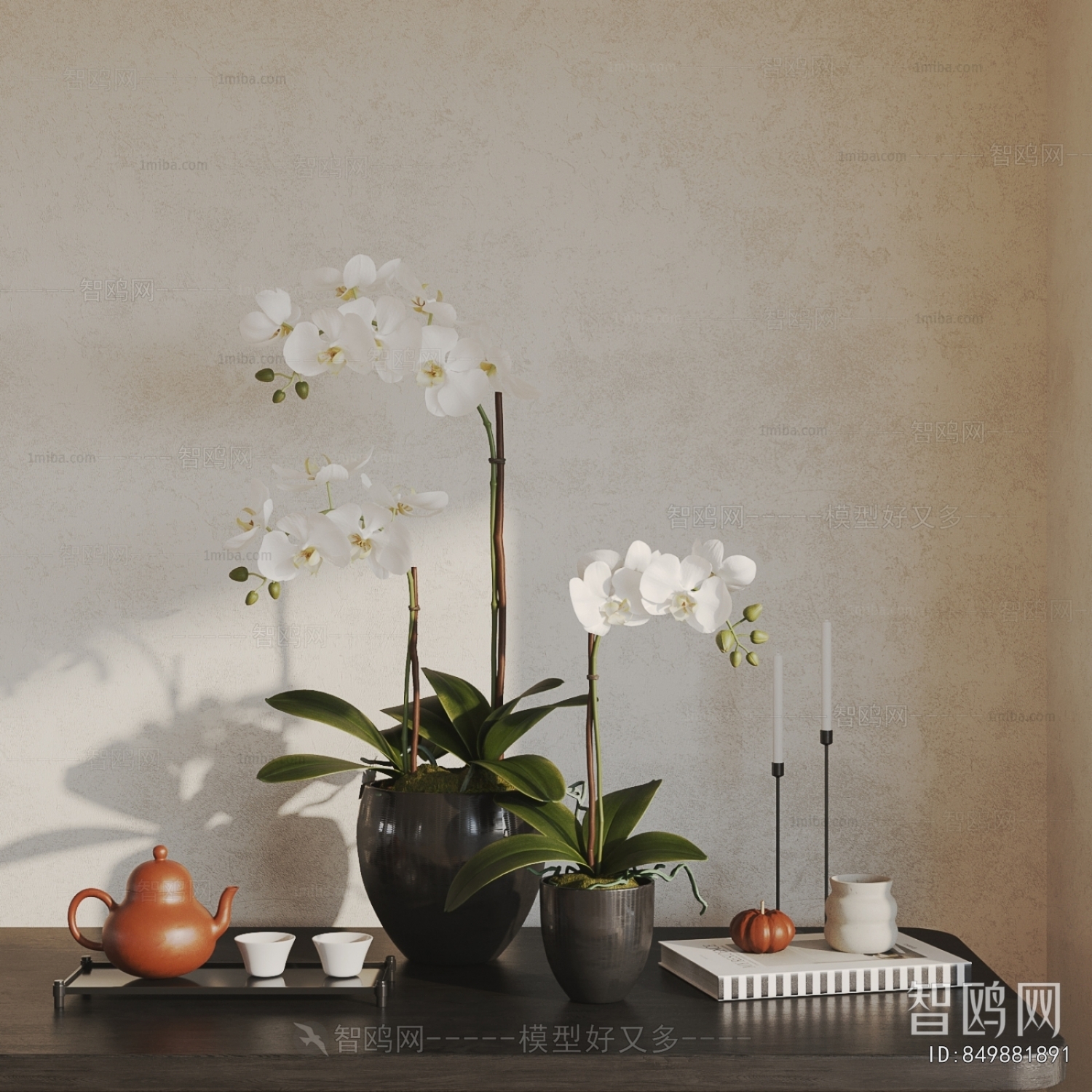 New Chinese Style Potted Green Plant