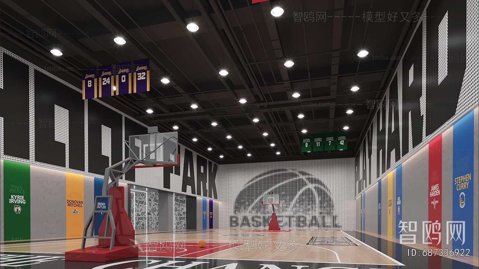 Industrial Style Basketball Arena