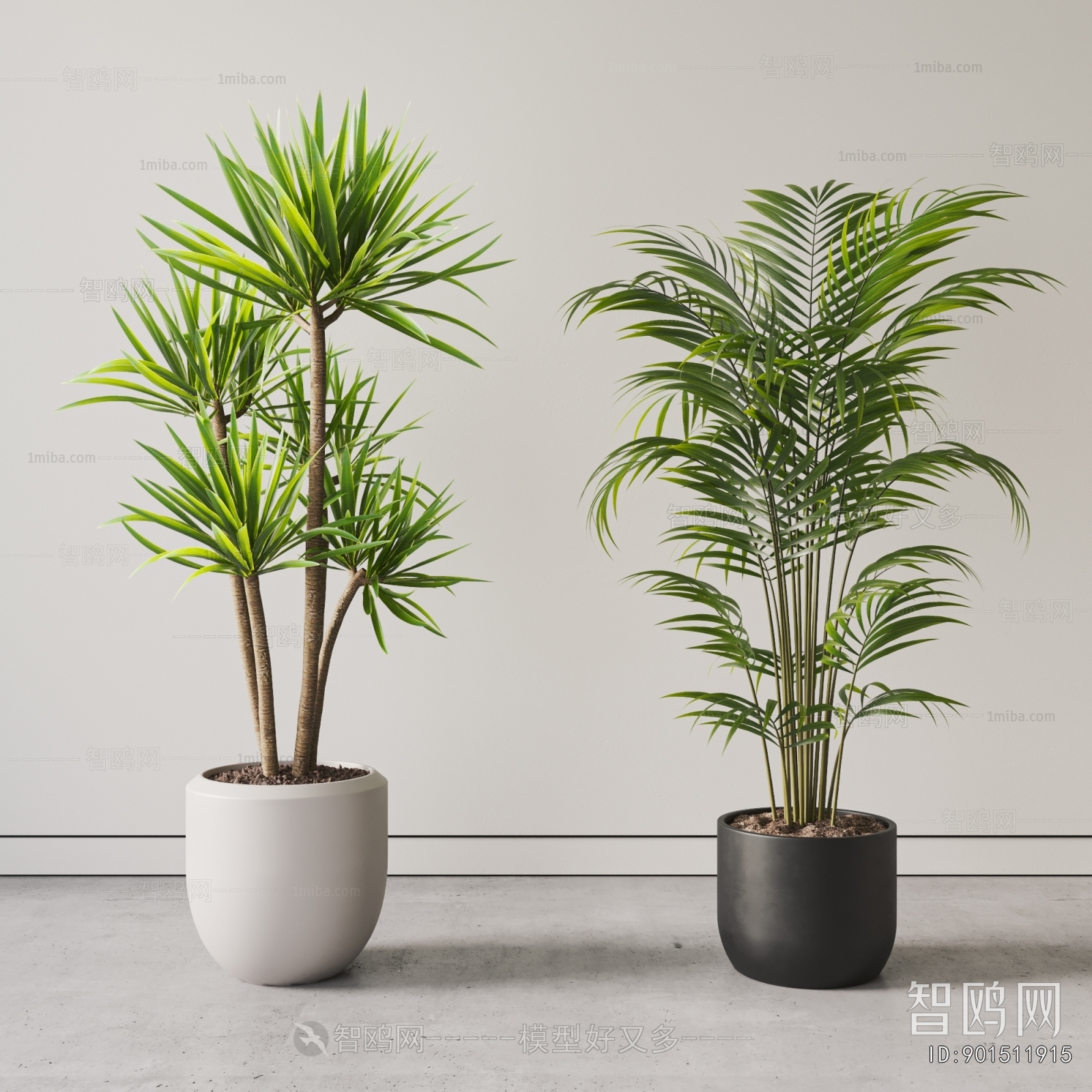 Modern Ground Green Plant Potted Plants