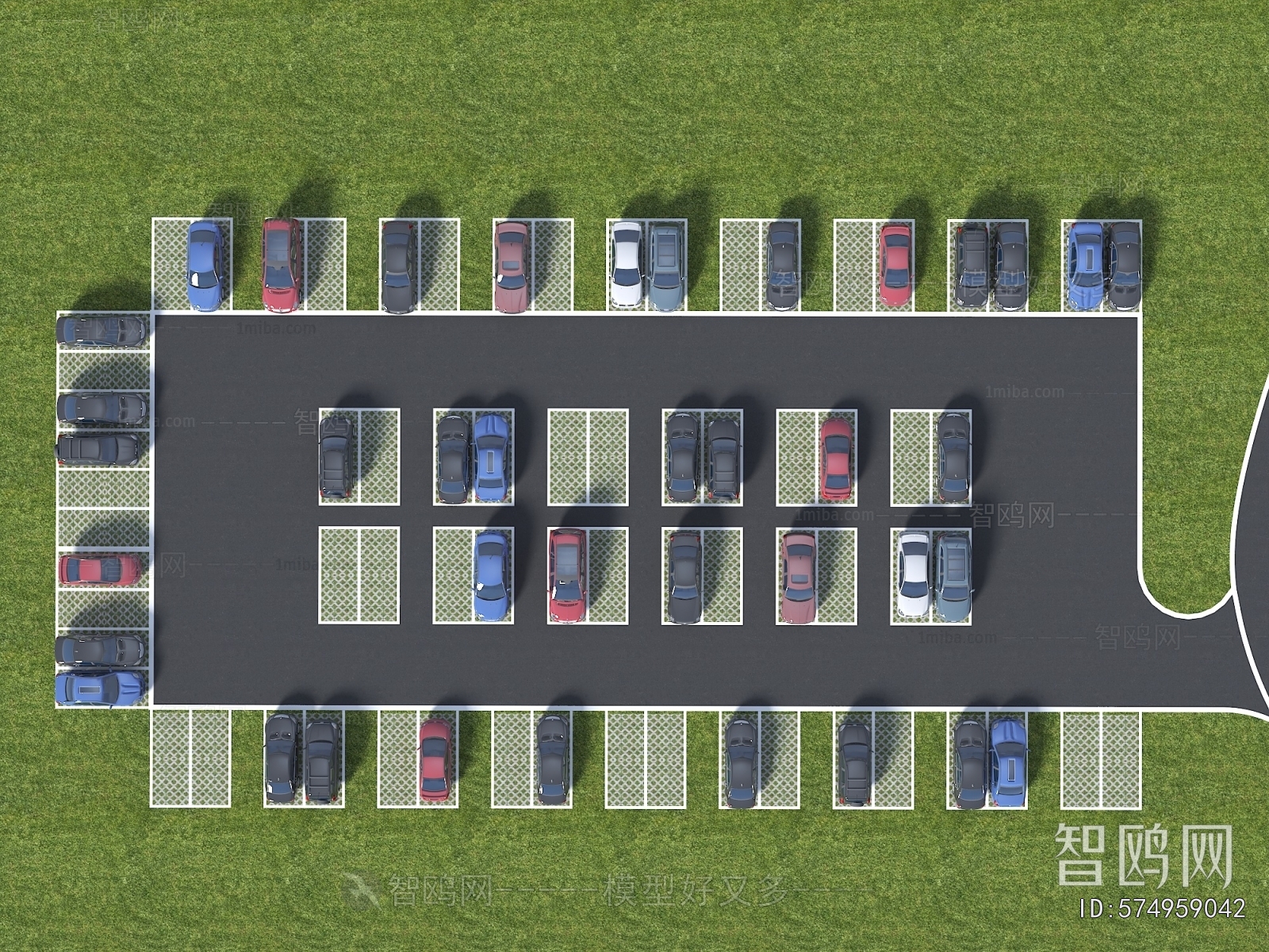 Modern Outdoor Parking Lot