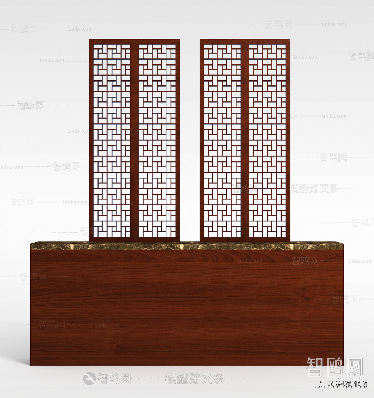New Chinese Style Wooden Screen Partition