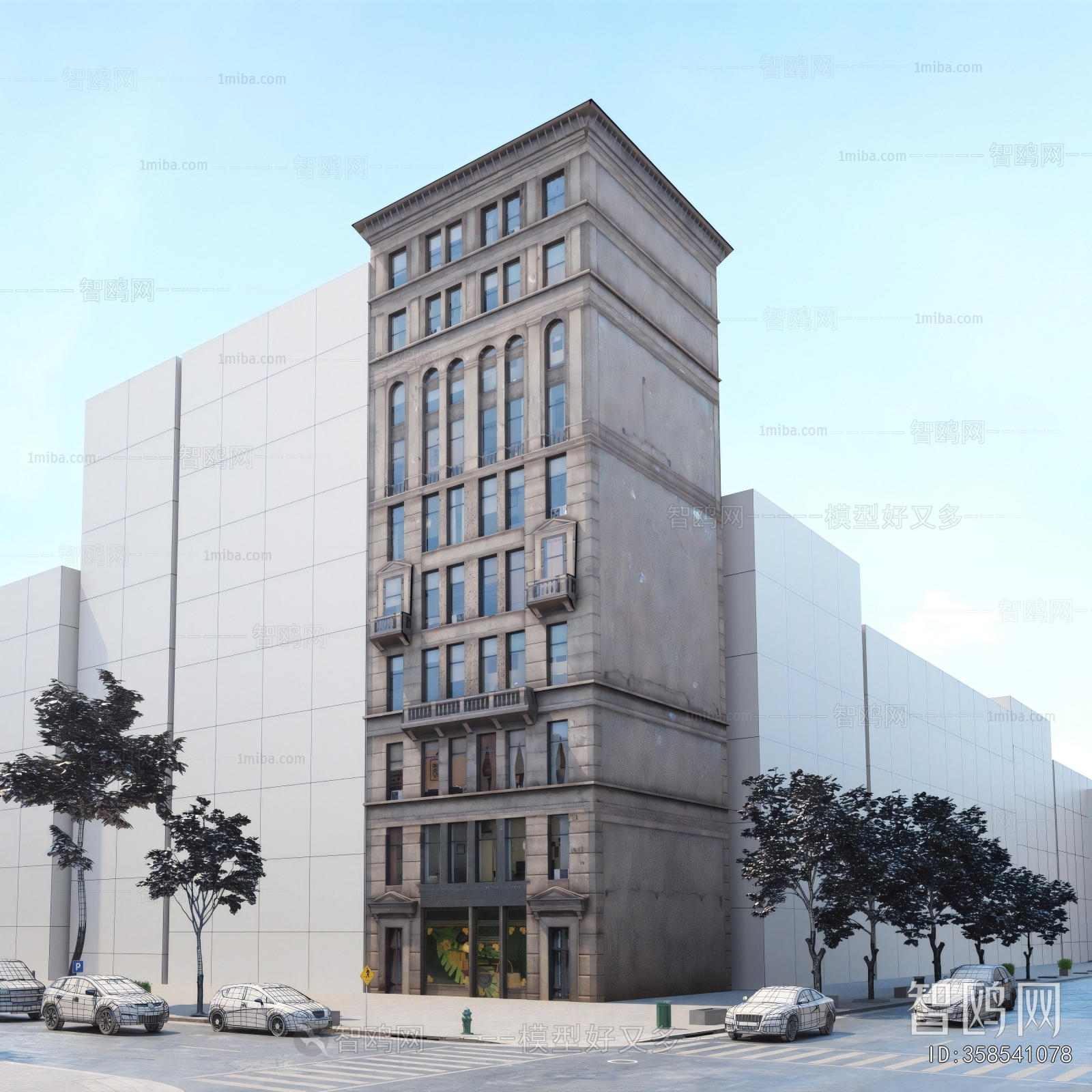 European Style Appearance Of Commercial Building