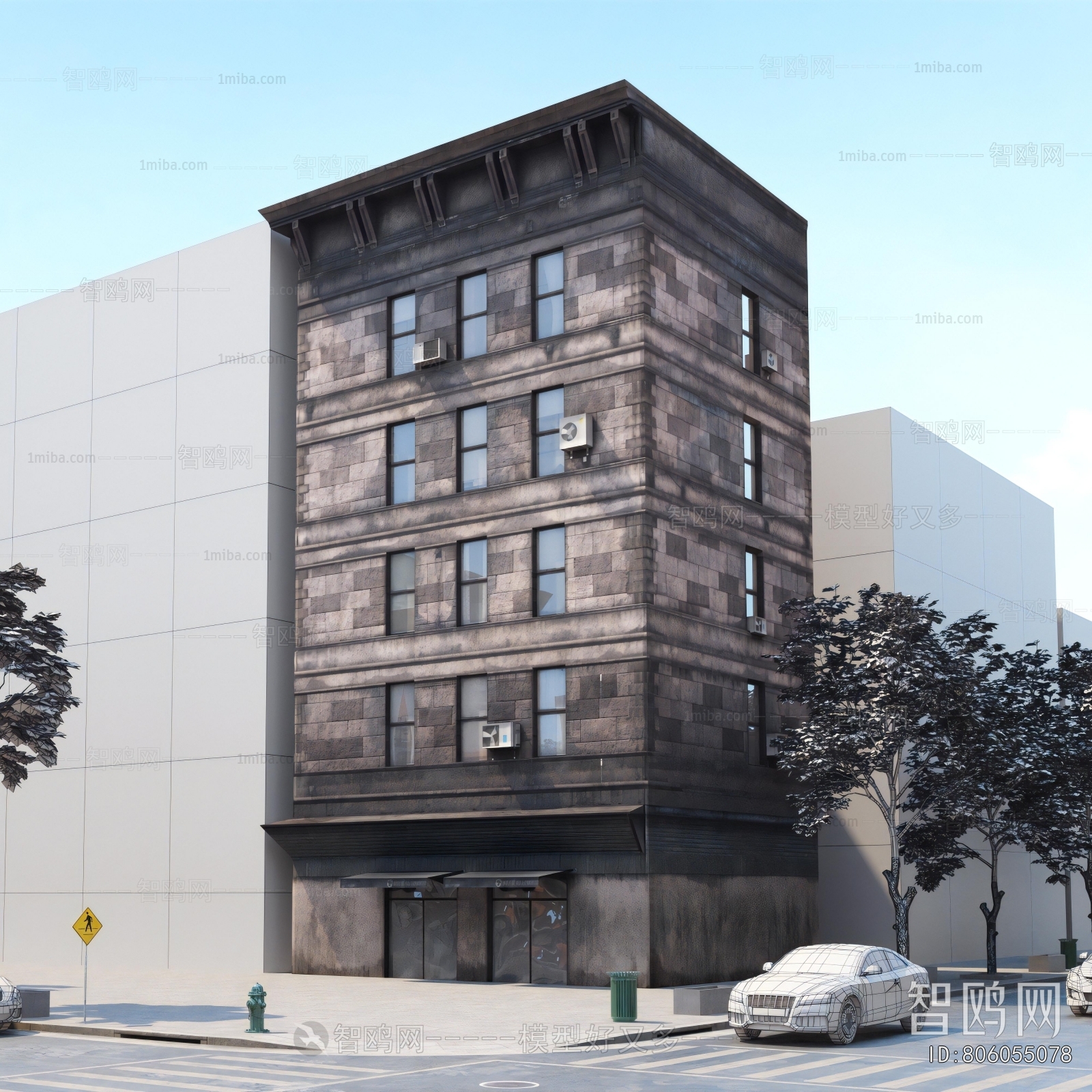 European Style Appearance Of Commercial Building