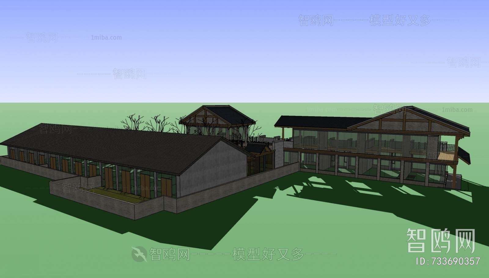 New Chinese Style Appearance Of Commercial Building