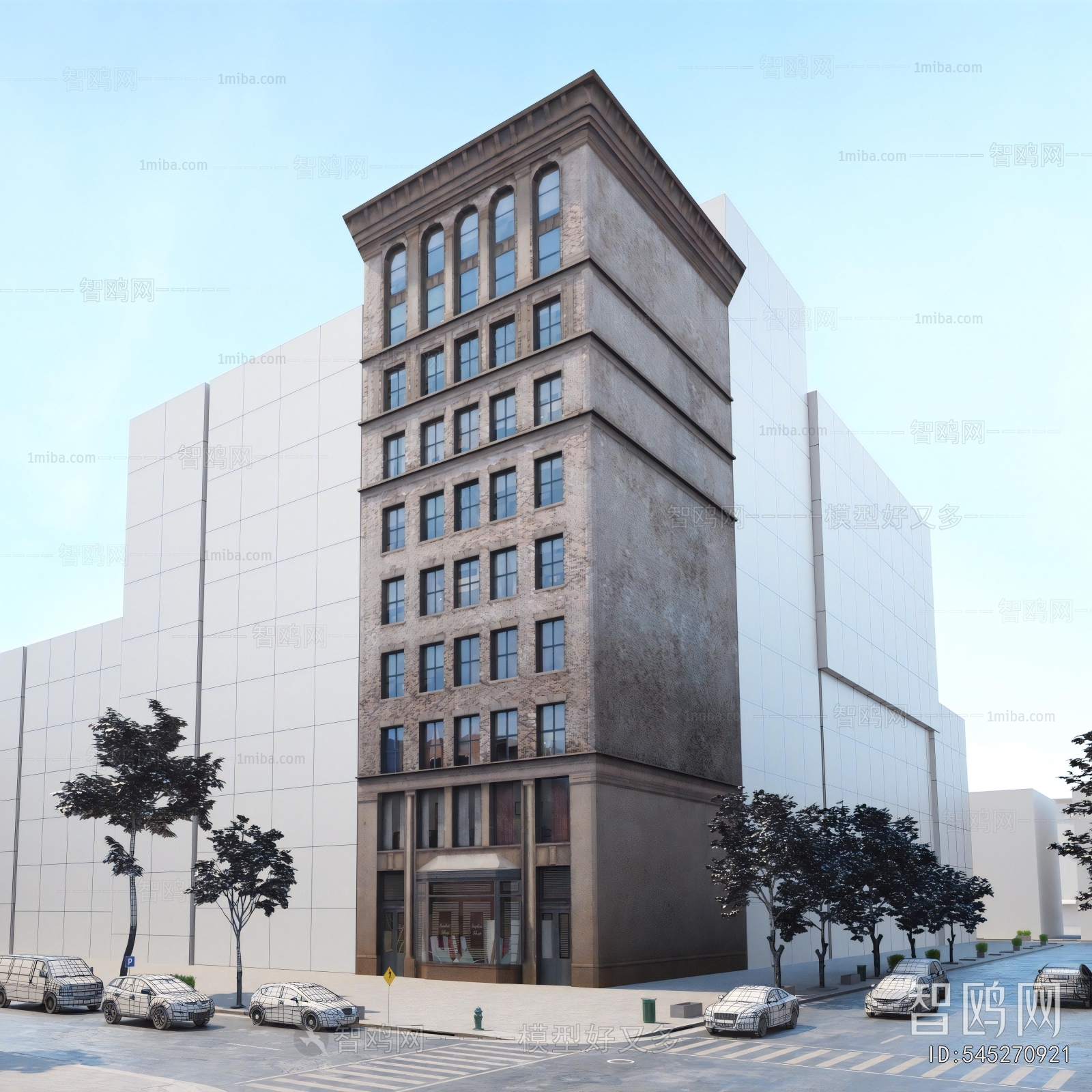 European Style Appearance Of Commercial Building