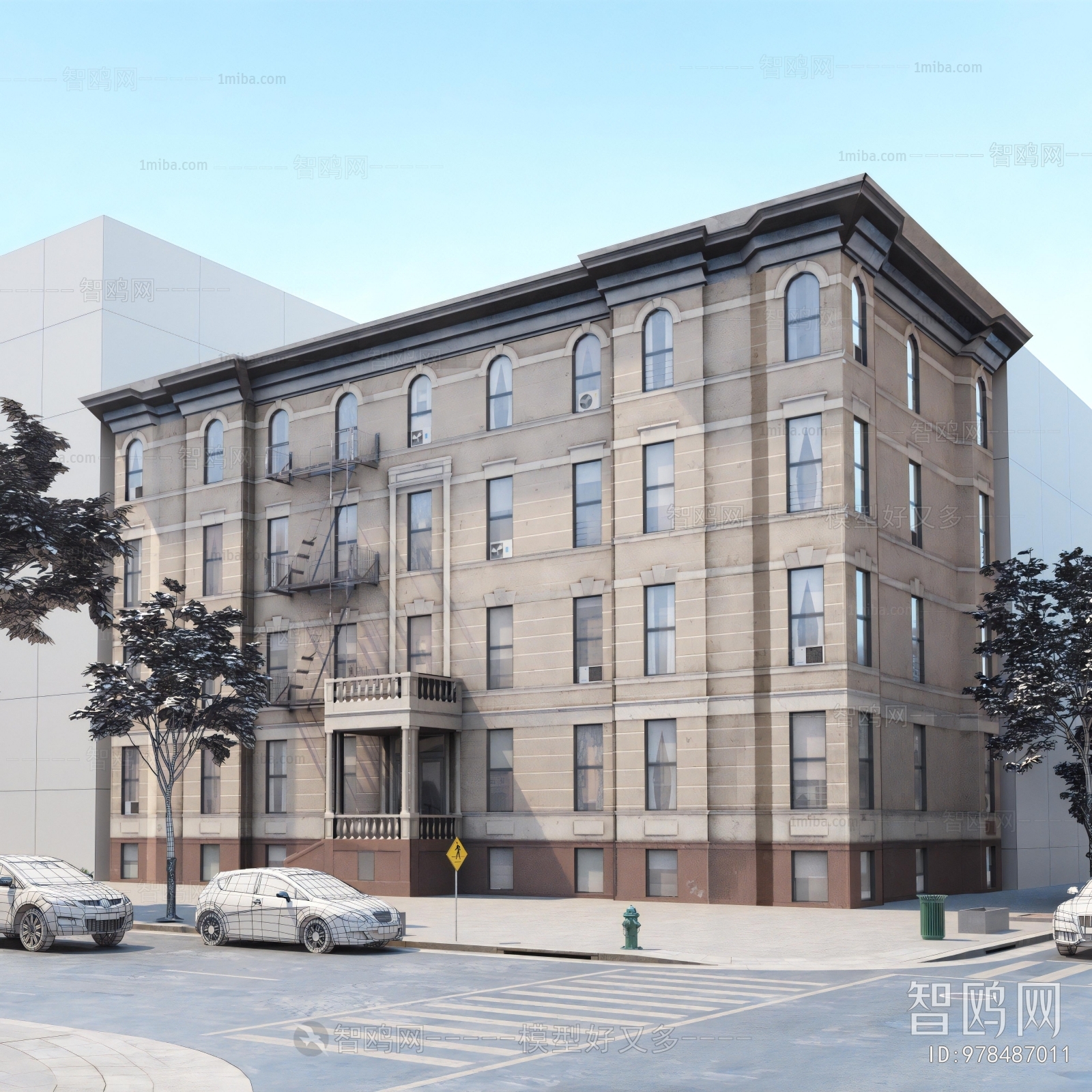 European Style Appearance Of Commercial Building