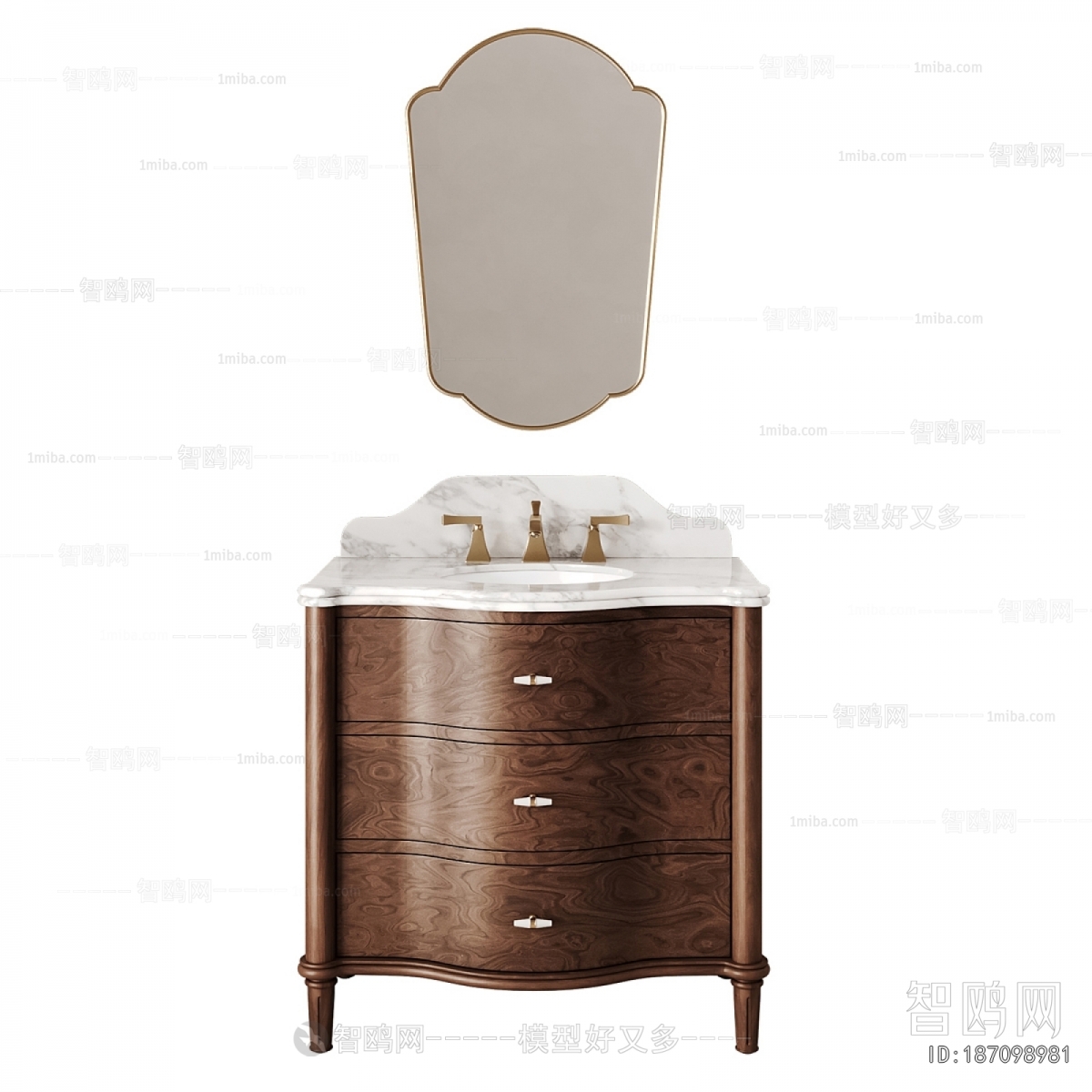 Simple European Style Bathroom Cabinet
