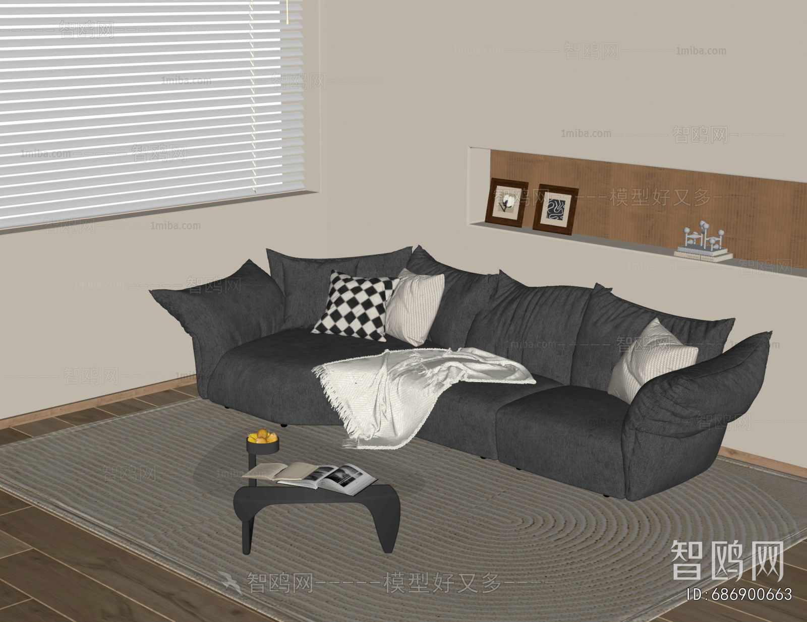 Modern Three-seat Sofa