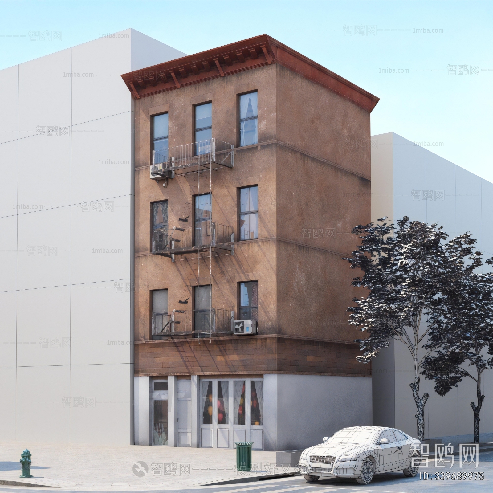 European Style Appearance Of Commercial Building