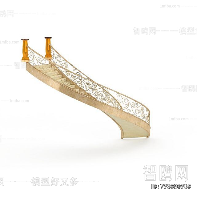 European Style Rotating Staircase