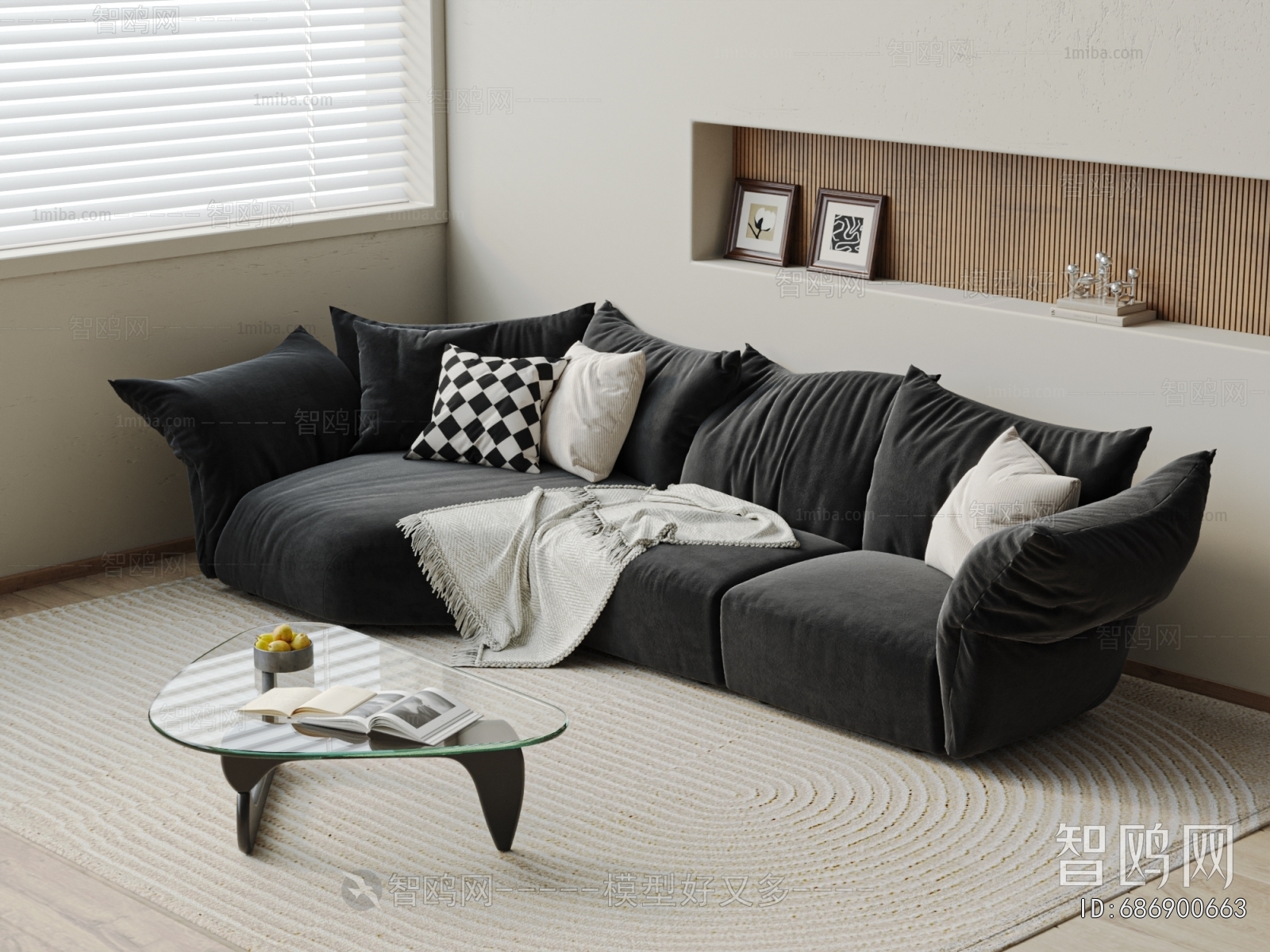 Modern Three-seat Sofa