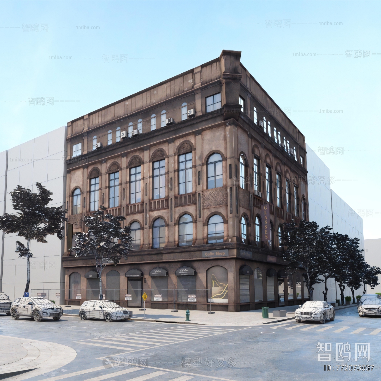 European Style Appearance Of Commercial Building