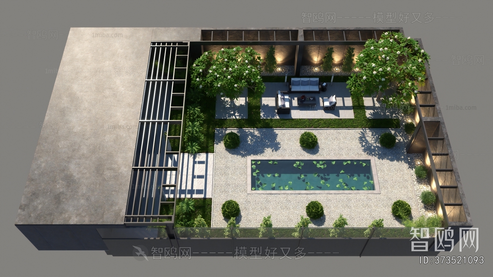 Modern Courtyard/landscape