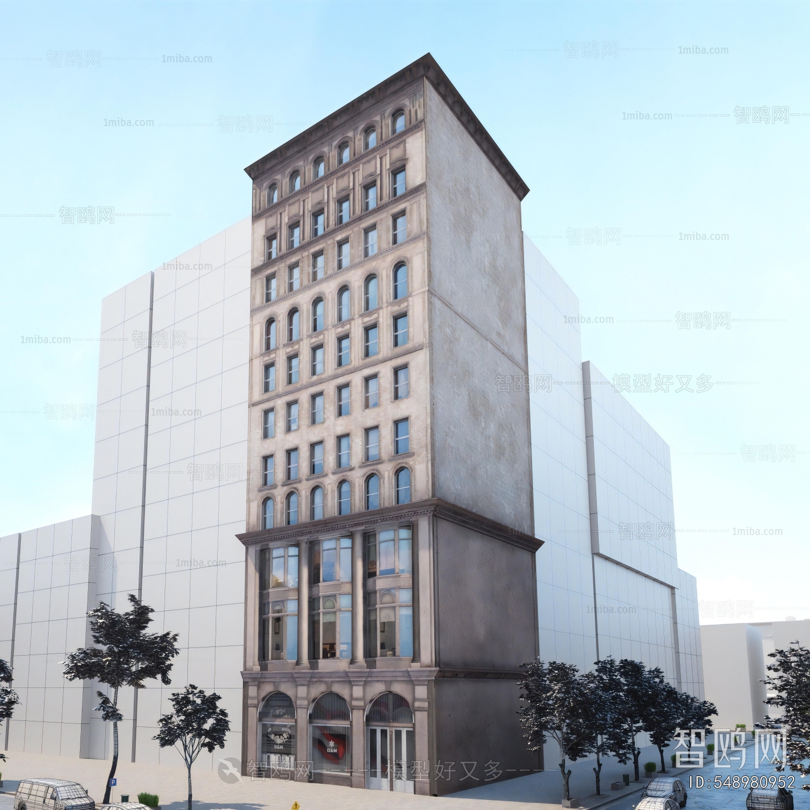 European Style Appearance Of Commercial Building