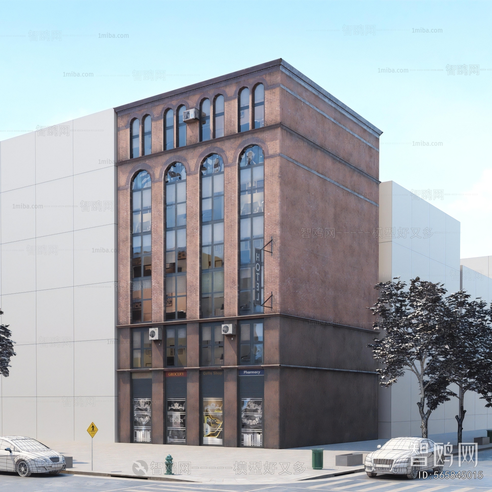 European Style Appearance Of Commercial Building