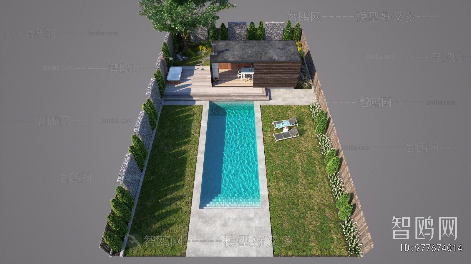 Modern Courtyard/landscape