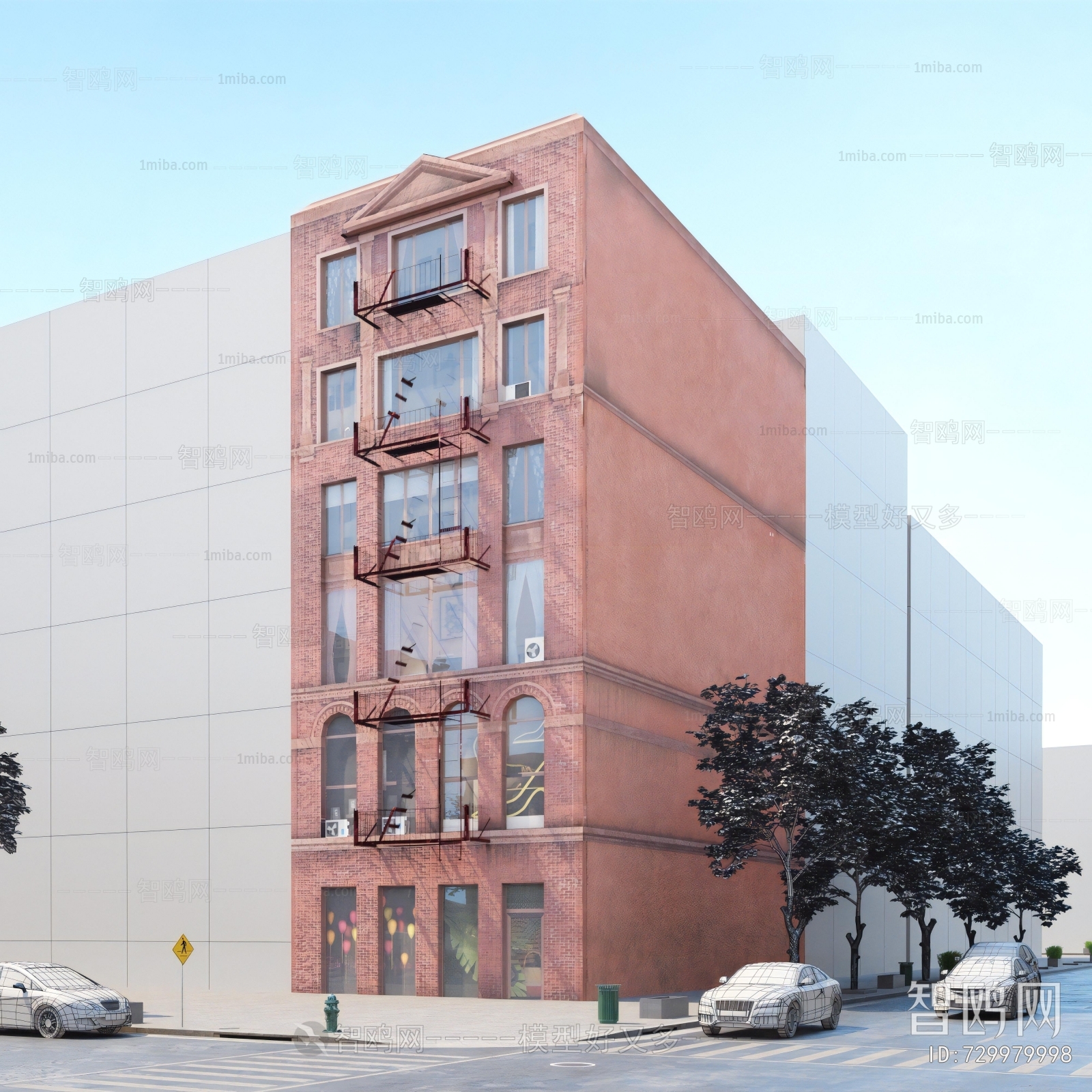 European Style Appearance Of Commercial Building