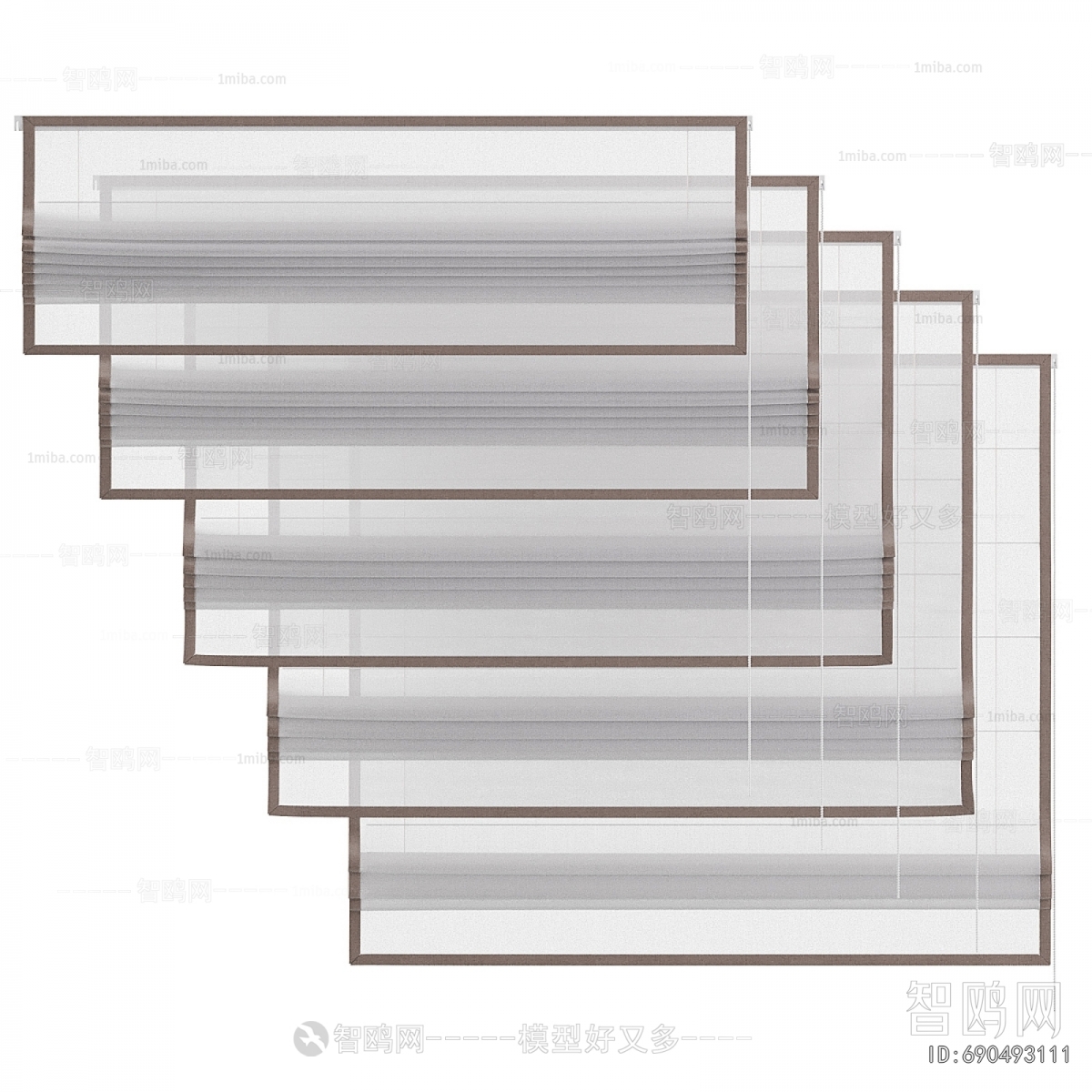 New Chinese Style Roman Curtain