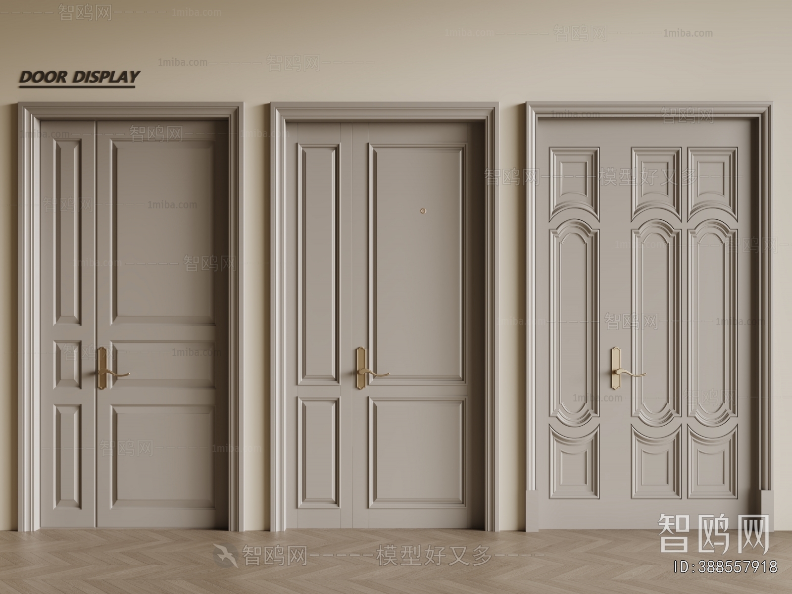 European Style Unequal Double Door
