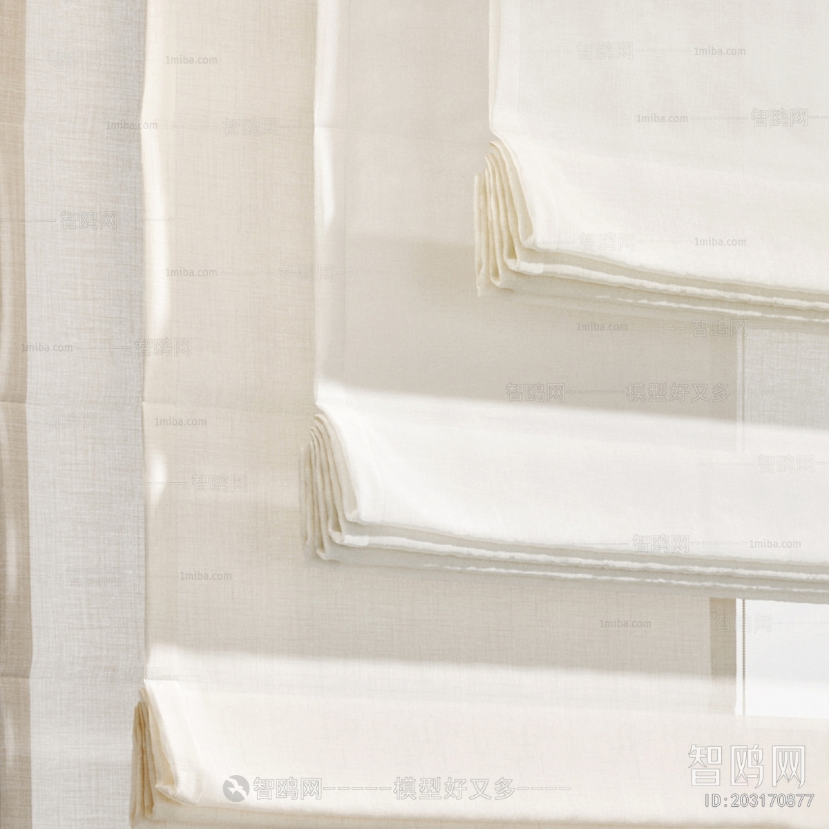 New Chinese Style Roman Curtain