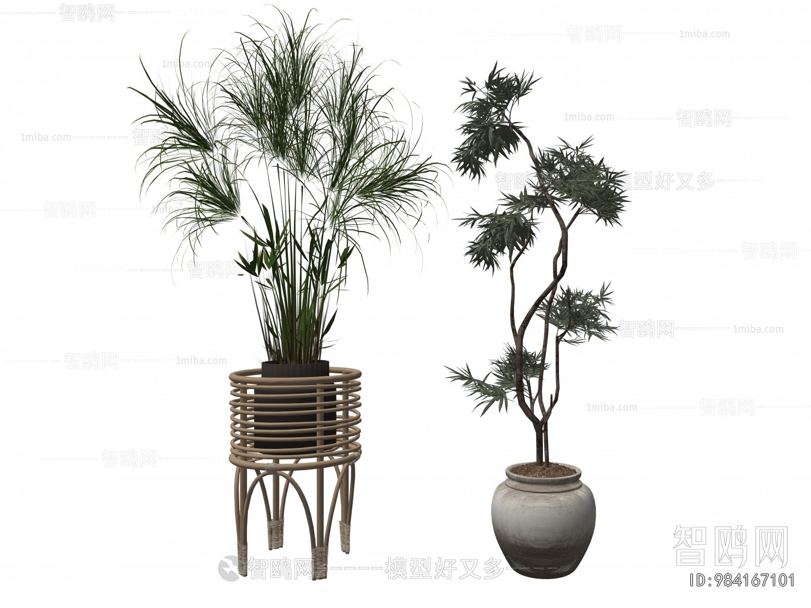 Modern Ground Green Plant Potted Plants