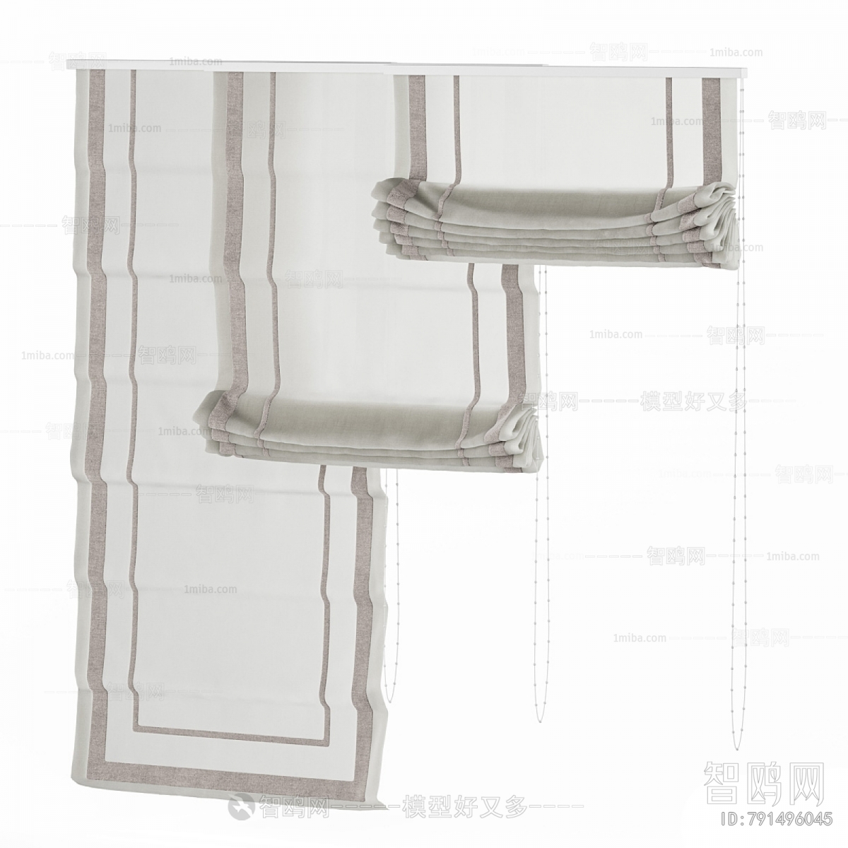 New Chinese Style Roman Curtain