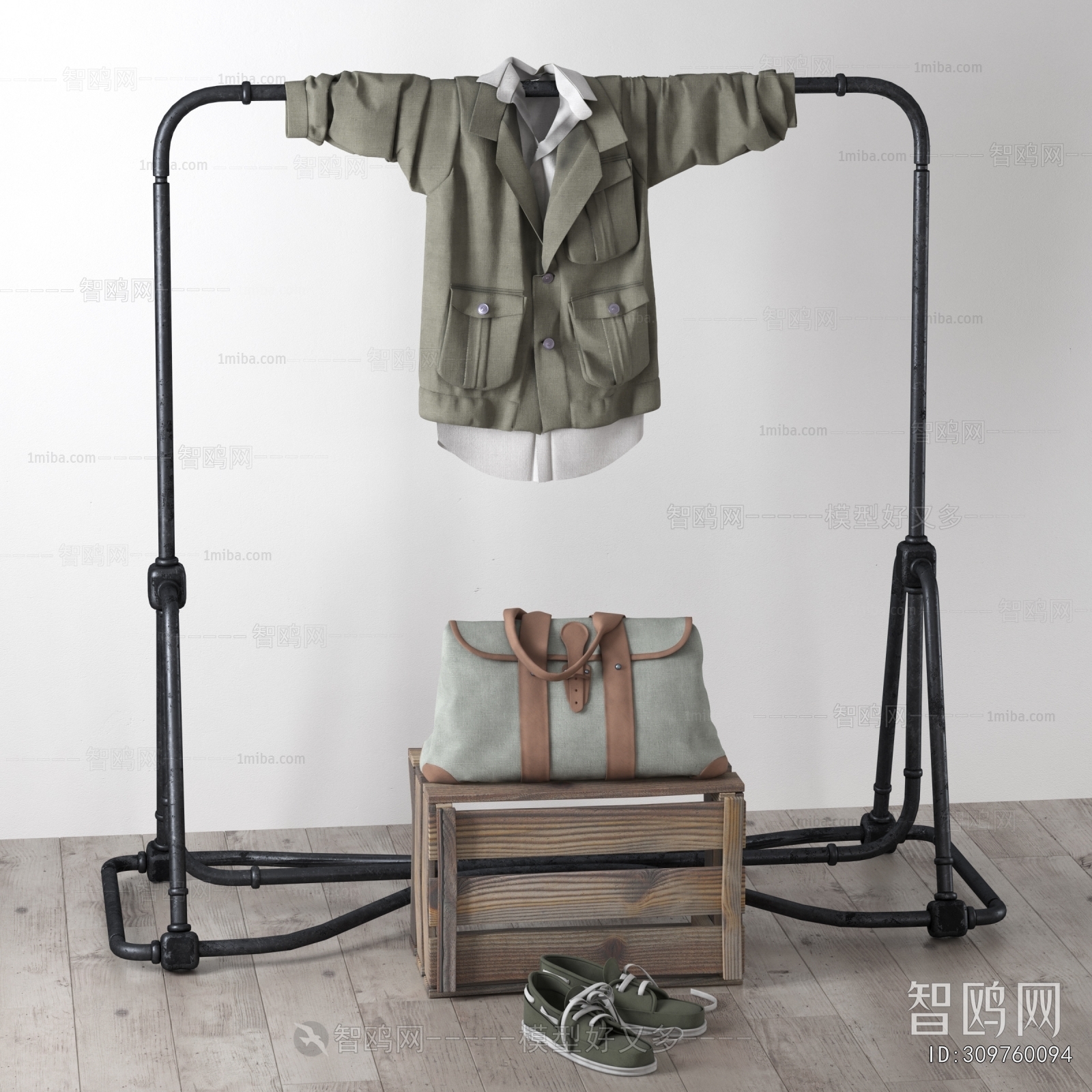Industrial Style Coat Hanger