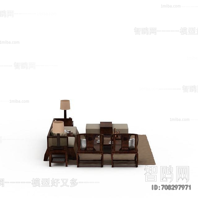 New Chinese Style Sofa Combination