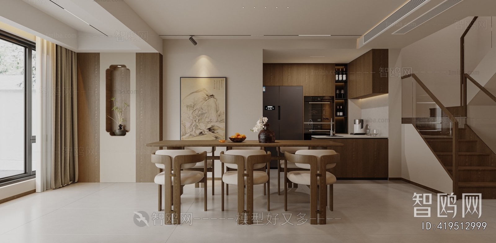 New Chinese Style A Living Room