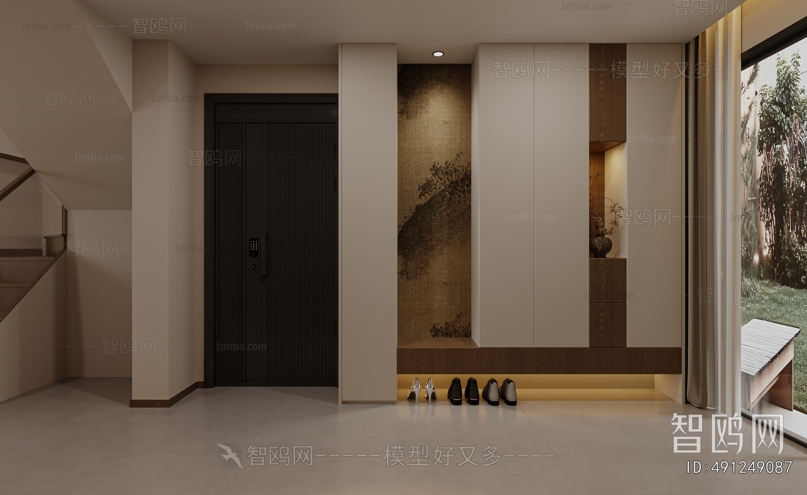 New Chinese Style Shoe Cabinet