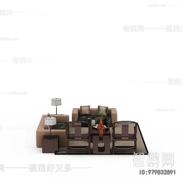 New Chinese Style Sofa Combination