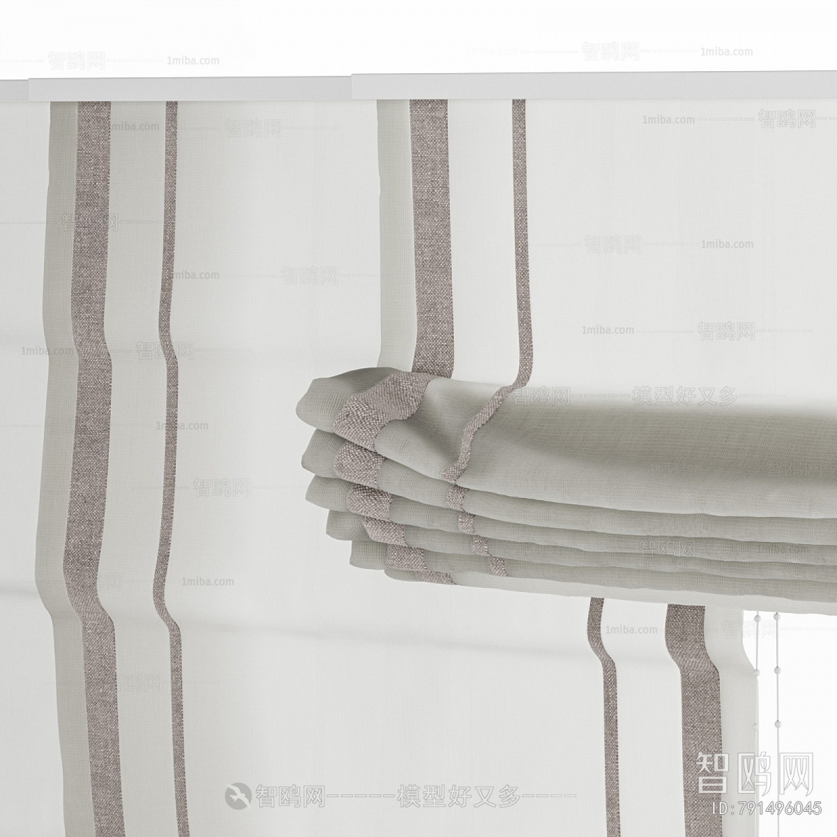 New Chinese Style Roman Curtain