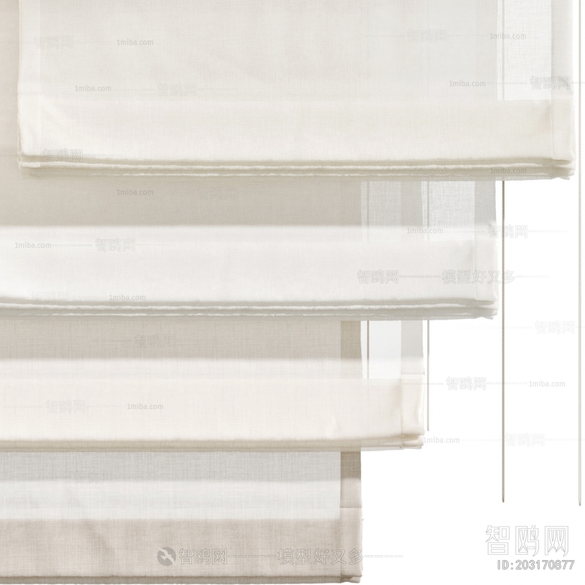 New Chinese Style Roman Curtain