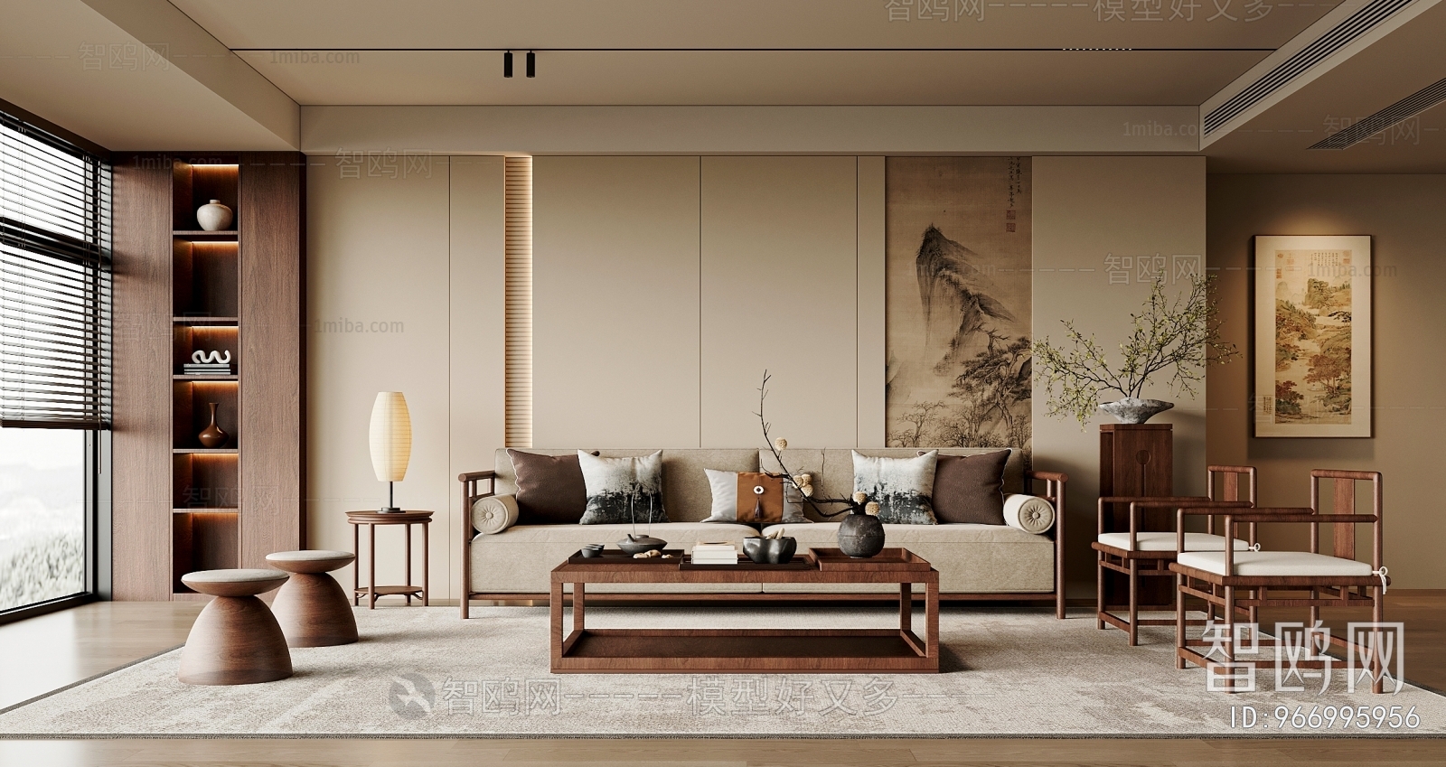 New Chinese Style A Living Room