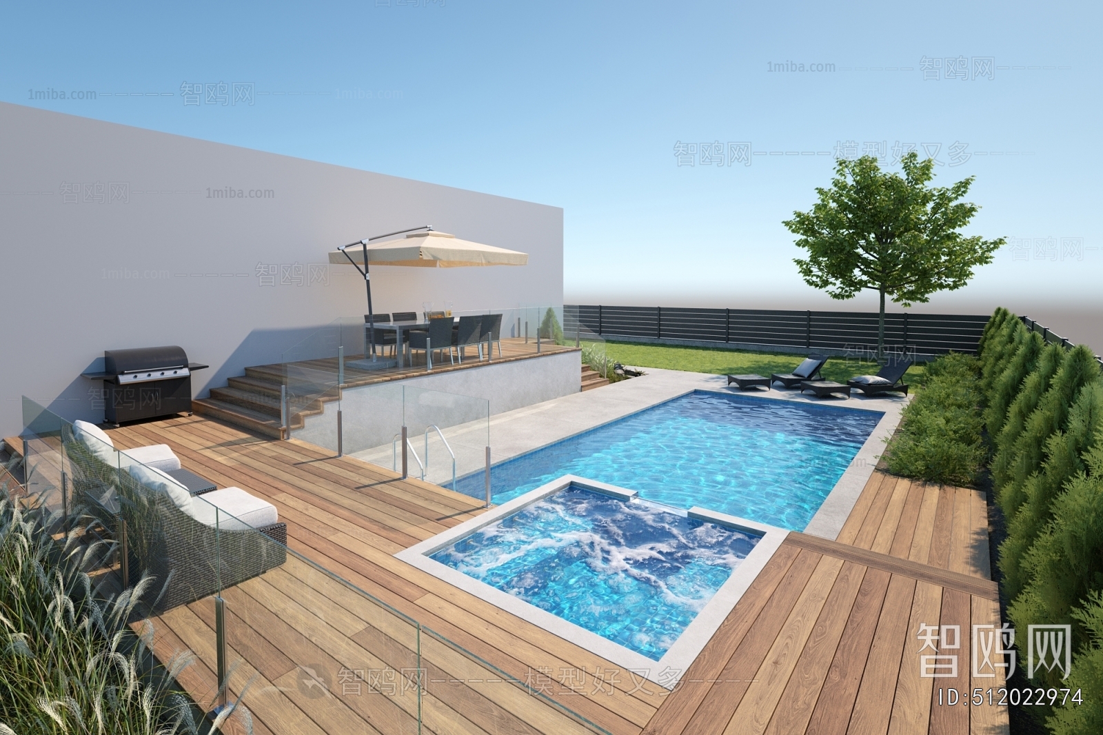 Modern Courtyard/landscape