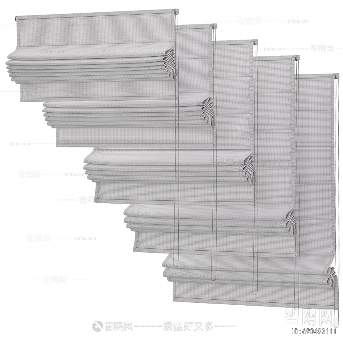 New Chinese Style Roman Curtain