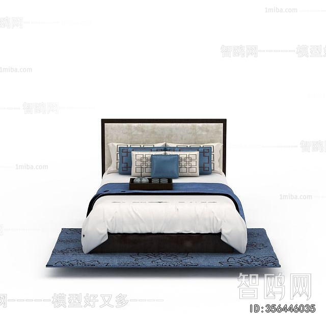 New Chinese Style Double Bed