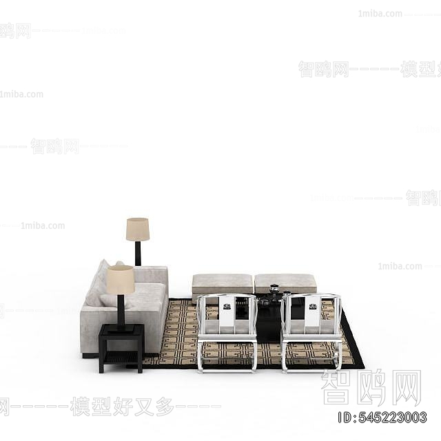 New Chinese Style Sofa Combination