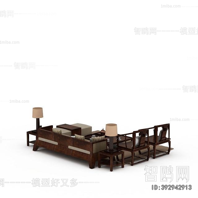 New Chinese Style Sofa Combination