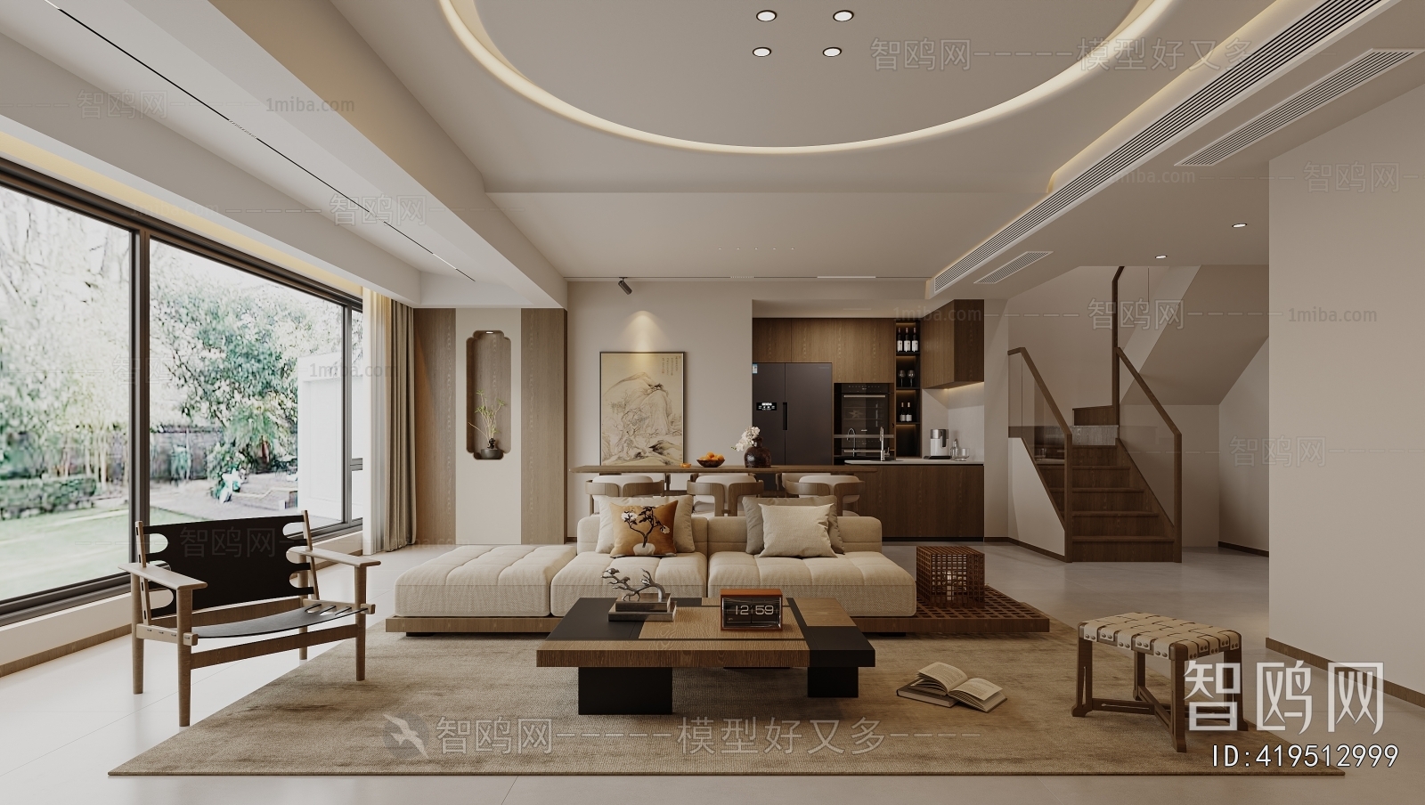 New Chinese Style A Living Room