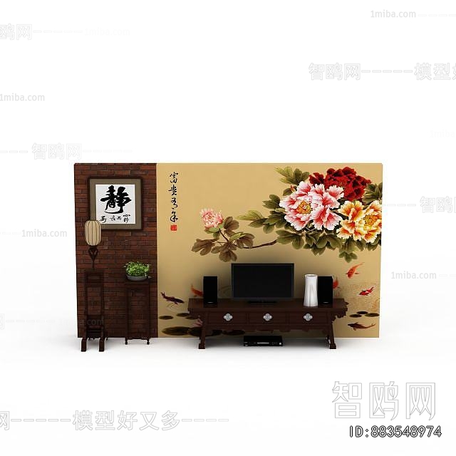 New Chinese Style TV Cabinet