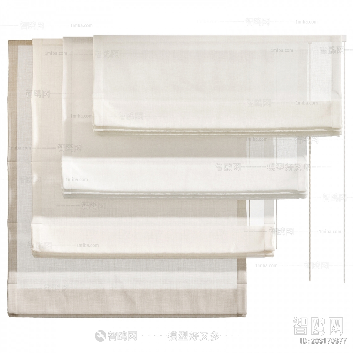New Chinese Style Roman Curtain