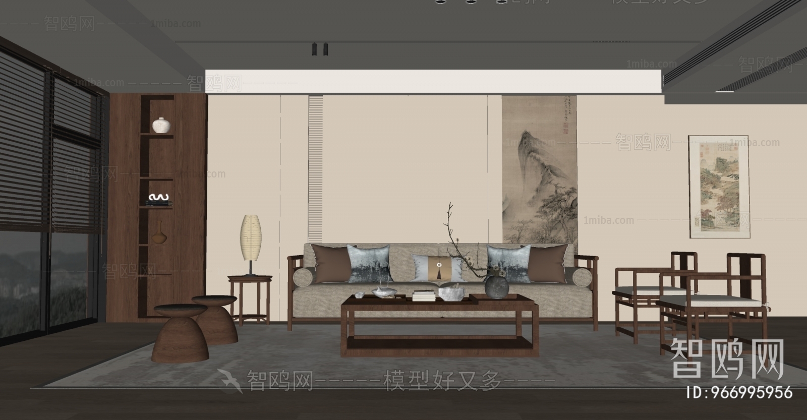 New Chinese Style A Living Room