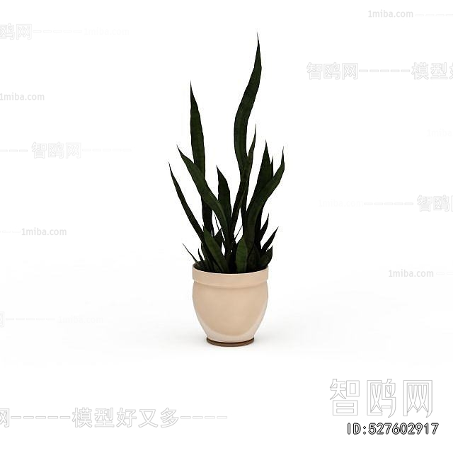 Modern Potted Green Plant