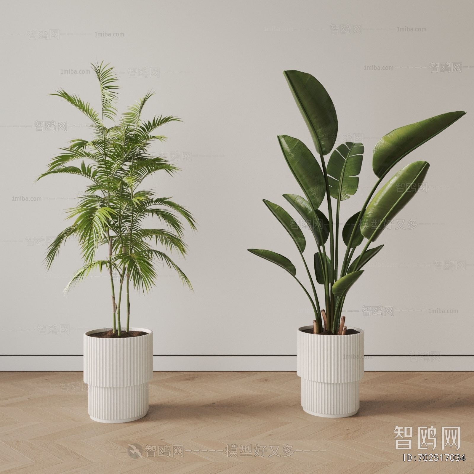 Modern Ground Green Plant Potted Plants