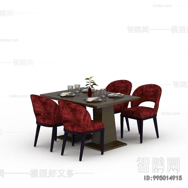 Simple European Style Dining Table And Chairs
