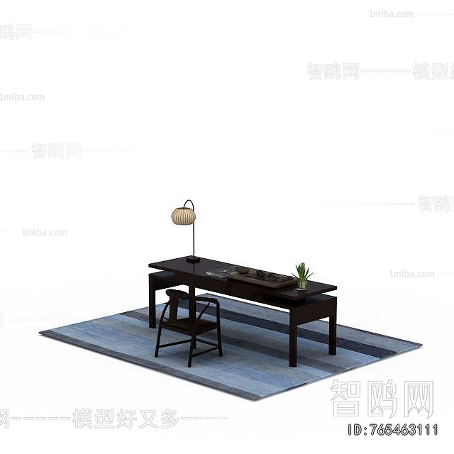 New Chinese Style Computer Desk And Chair